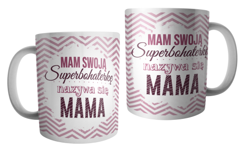 Superbohaterka mama - kubek ceramiczny