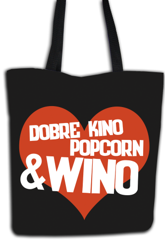 Dobre kino, popcorn i wino - torba