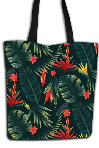 Ciemnozielone liście - torba