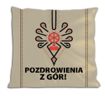 Pozdrowienia z gór - poduszka z wypełnieniem 