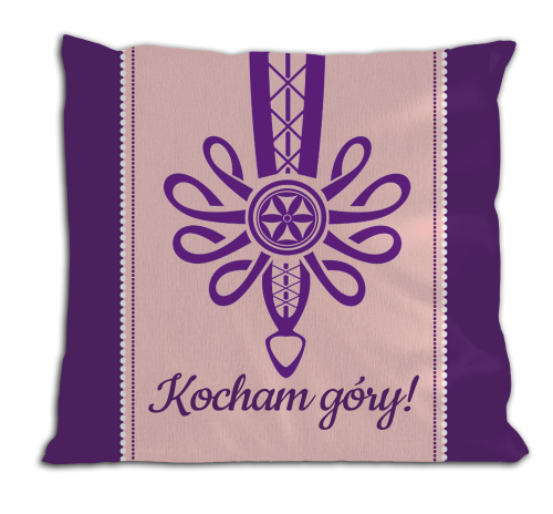 Kocham góry - poduszka z wypełnieniem