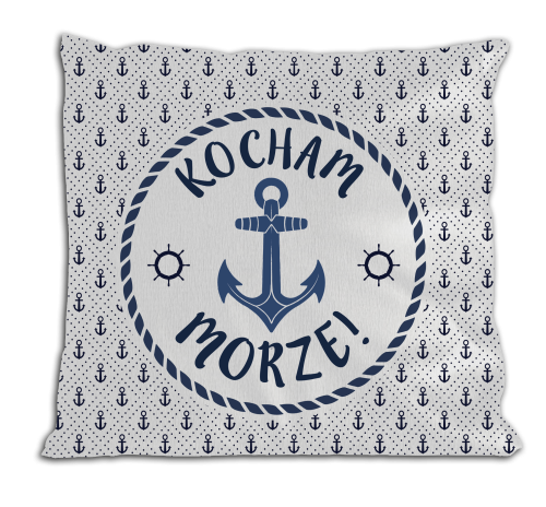 Kocham morze - poduszka z wypełnieniem