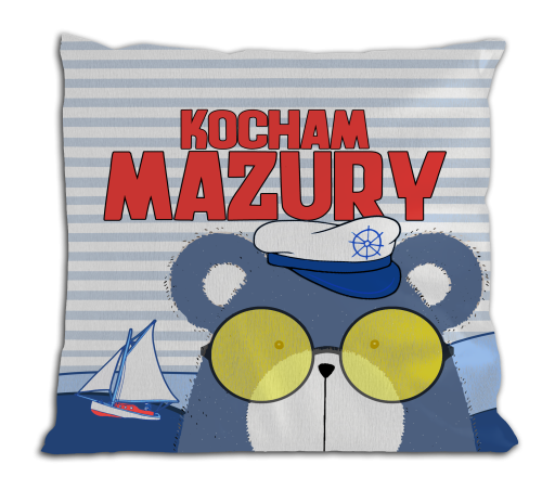 Kocham mazury- poduszka z wypełnieniem
