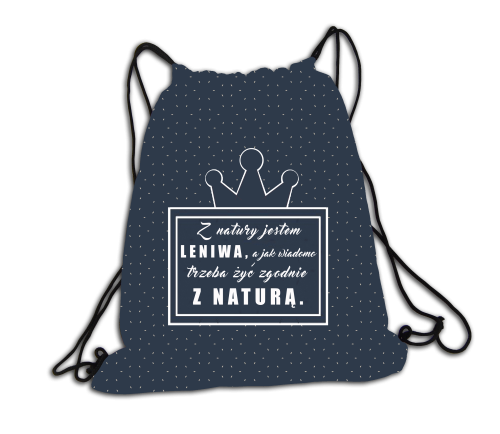Z natury jestem leniwa - plecak