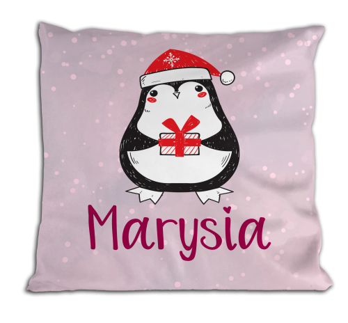 Pingiwnek różowy - poduszka personalizowa z imieniem.png