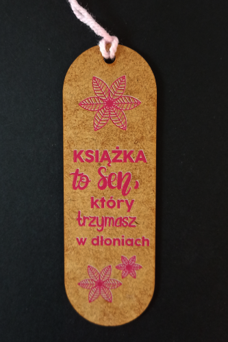 Zakładka do książki - Książka to sen, który trzymasz w dłoniach.png