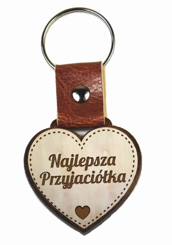 Brelok drewniany - Przyjaciółka