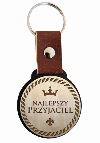 Brelok drewniany - Przyjaciel