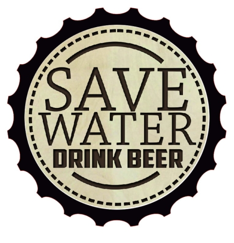 Otwieracz drewniany - Save water drink beer.jpg