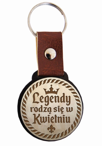 Brelok drewniany - Legendy rodzą się w... (wybierz miesiąc)