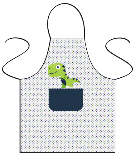 Fartuszek dziecięcy - Dino zielony.png
