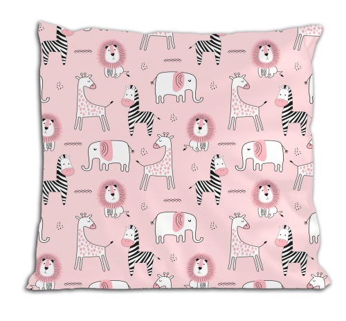 Poduszka - Zwierzątka róż.png