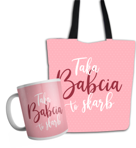 Zestaw torba i kubek - Taka babcia to skarb