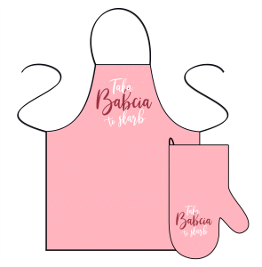 Zestaw - fartuszek i rękawica - Taka babcia to skarb