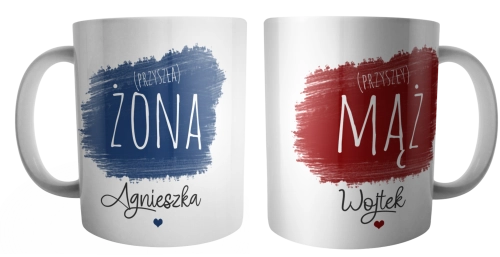 Zestaw kubków personalizowanych - Przyszła żona, Przyszły mąż