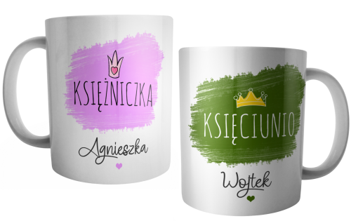 Zestaw kubków personalizowanych - Księżniczka, Księciunio.png