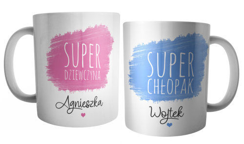 Zestaw kubków personalizowanych - Super dziewczyna, Super chłopak.png