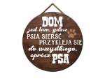 Tabliczka - Pies - dom jest tam