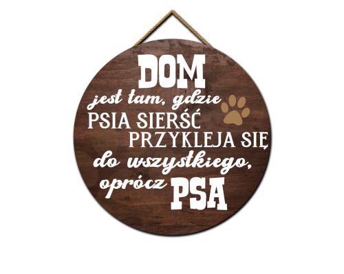 Tabliczka - Pies - dom jest tam.png