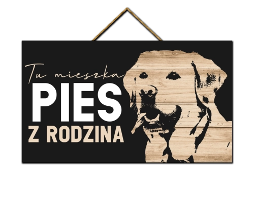 Tabliczka - Tu mieszka pies z rodziną