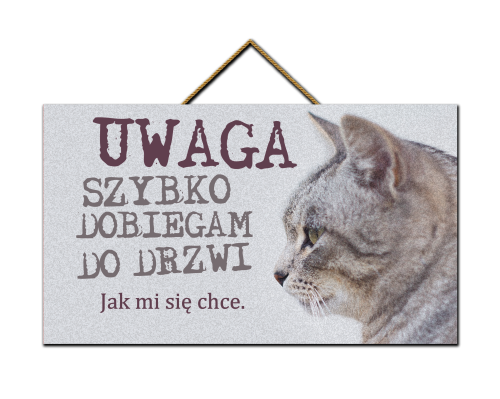 Tabliczka - Kot - szybko dobiegam do drzwi.png