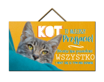 Tabliczka - Kot to najlepszy przyjaciel