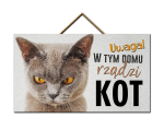 Tabliczka - W tym domu rządzi kot