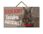 Tabliczka - Królik - dzień dobry