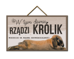 Tabliczka - W tym domu rządzi królik