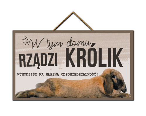Tabliczka - W tym domu rządzi królik.png
