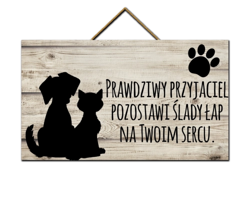 Tabliczka - Ślady łap