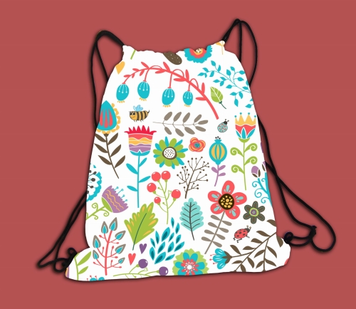 Plecak - worek - Kolorowy wzór - biały.jpg