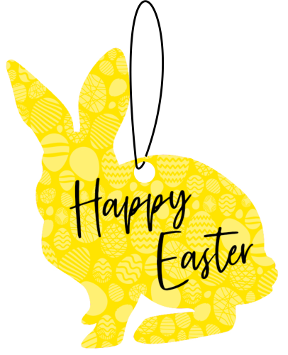 Zawieszka - Happy easter - żółta.png
