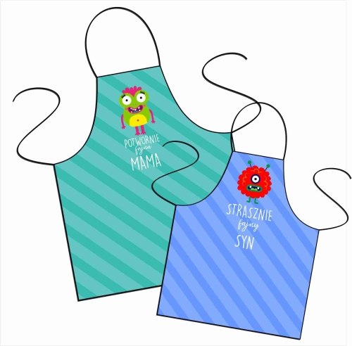 Potwornie fajna mama i Strasznie fajny syn - zestaw fartuszków.jpg