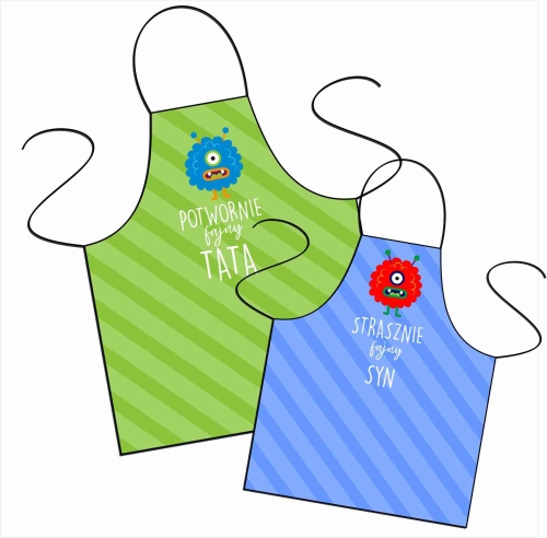 Potwornie fajny tata i Strasznie fajny syn - zestaw fartuszków.jpg