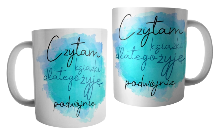 Czytam książki, dlatego żyję podwójnie - kubek.png