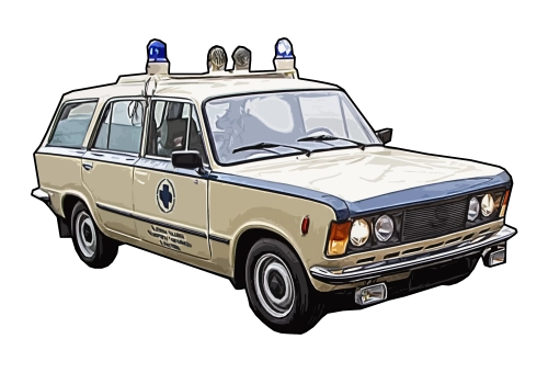FIAT 125P SANITARKA  - MAGNES MOTORYZACYJNY