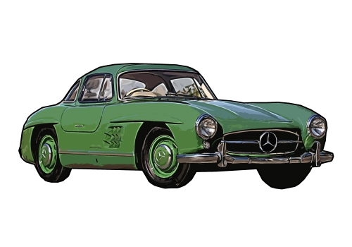 MERCEDES 300 SL GULLWING  - MAGNES MOTORYZACYJNY