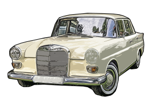 MERCEDES W 111  - MAGNES MOTORYZACYJNY