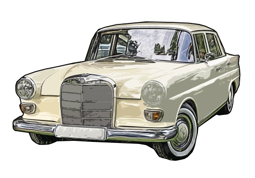 MERCEDES W 111  - MAGNES MOTORYZACYJNY