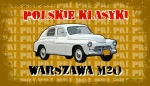 WARSZAWA M20 - TABLICZKA MOTORYZACYJNA