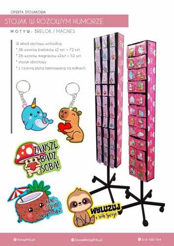 STOJAK W RÓŻOWYM HUMORZE