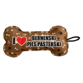 Kolorowa zabawka dla psa kość I ❤️ z piszczałką