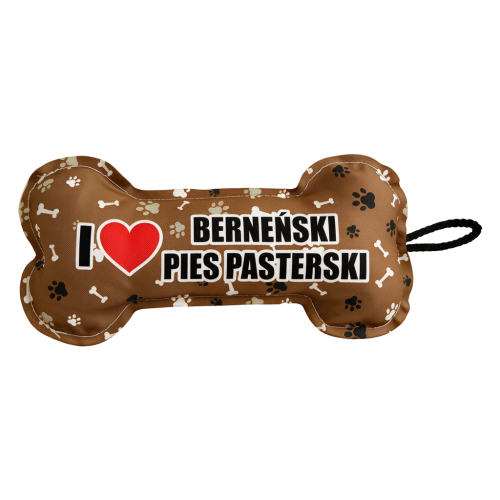 Kolorowa zabawka dla psa kość I ❤️ z piszczałką