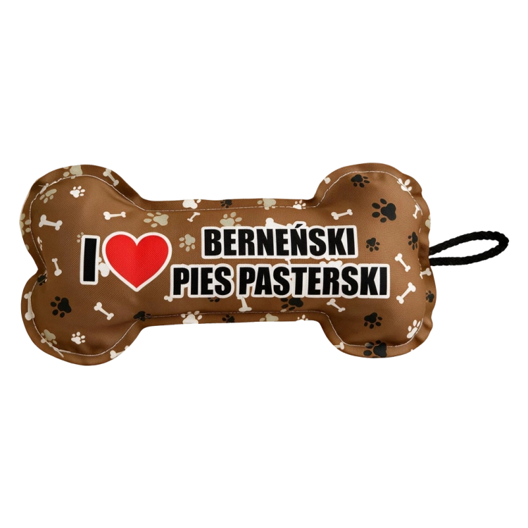 Kolorowa zabawka dla psa kość I ❤️ z piszczałką