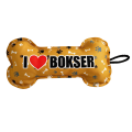 Kolorowa zabawka dla psa kość I ❤️ z piszczałką