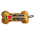 Kolorowa zabawka dla psa w kształcie kości z piszczałką