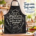 Matowy czarny fartuch z napisem ADAM.png