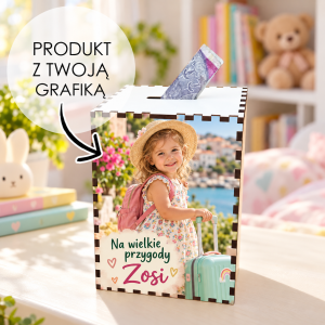 Personalizowana skarbonka z własnym nadrukiem / zdjęciem — Prezent