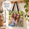 Torba z pełnoformatowym zdjęciem przyjaciółek w parku